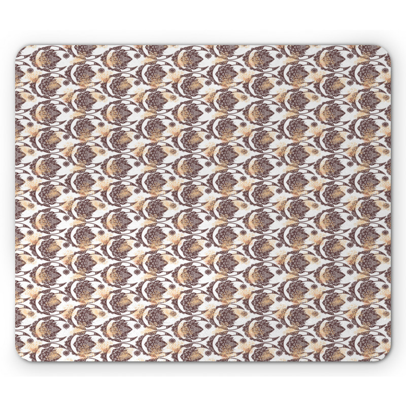 Oriental Ornate Grunge Mouse Pad