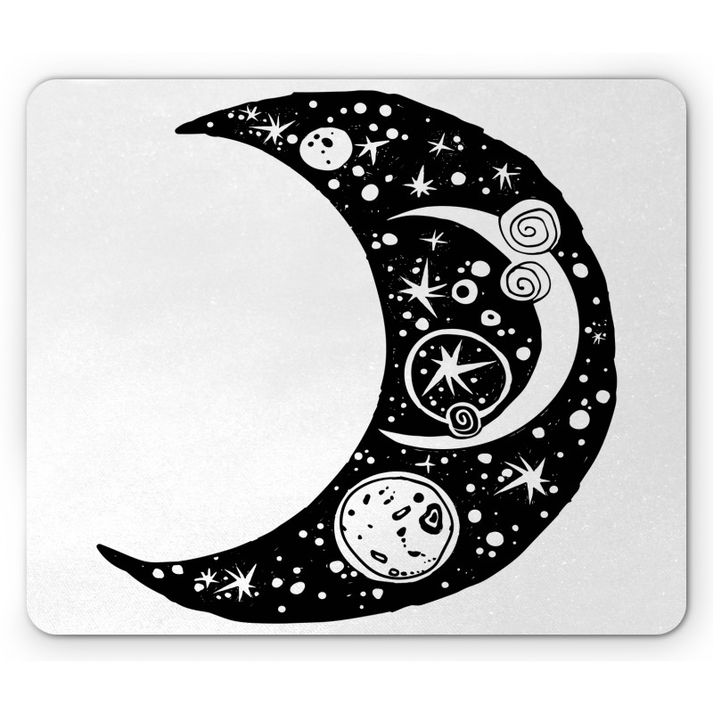 Crescent Doodle Mouse Pad