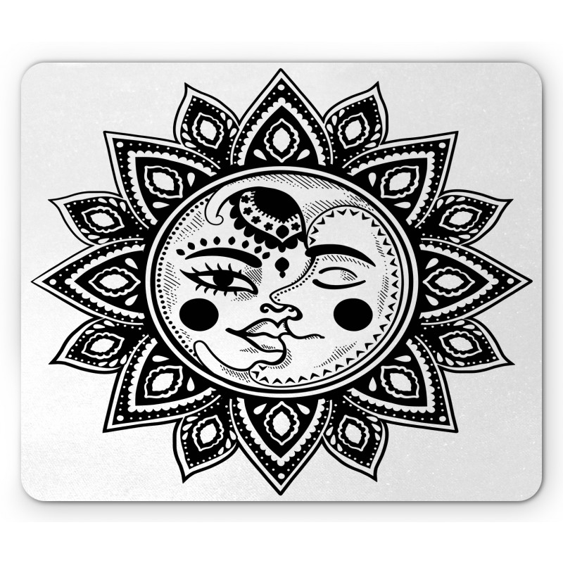 Astronomy Sun and Moon Mouse Pad