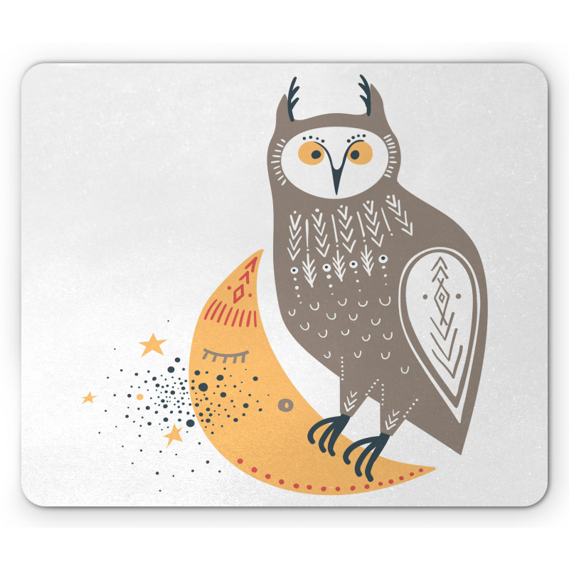 Wisdom Owl Crescent Mouse Pad