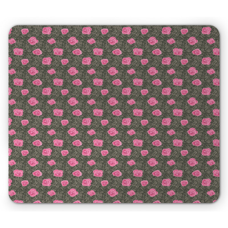 Charming Ornate Roses Mouse Pad