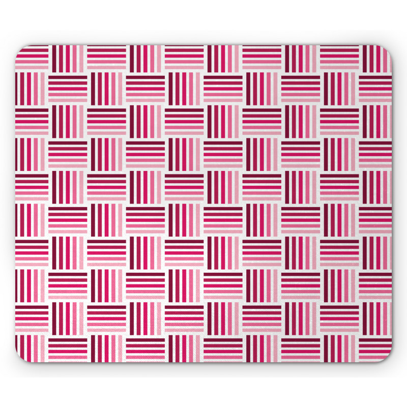 Monochrome Short Stripes Mouse Pad