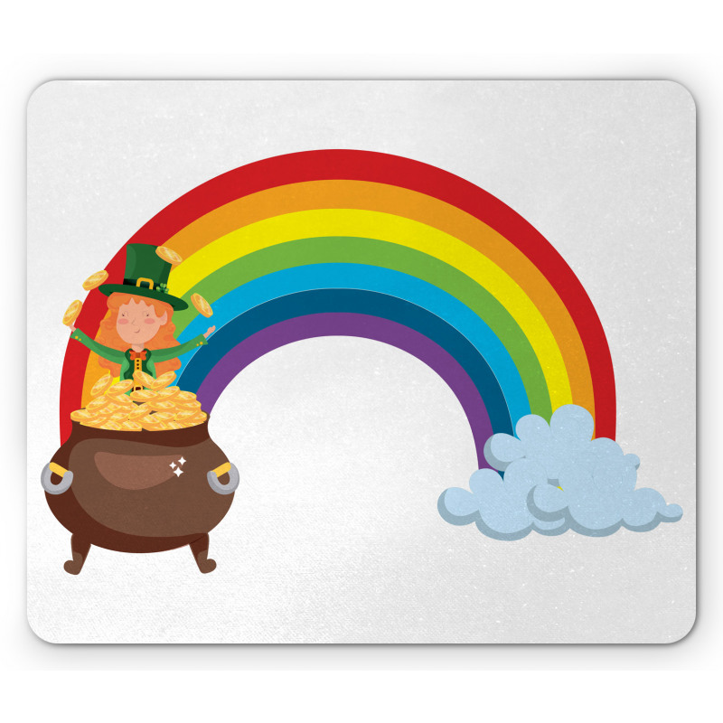 Irish St Patrick's Day Rainbow Mouse Pad