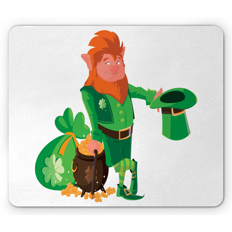 Happy St Patrick's Leprechaun Mouse Pad