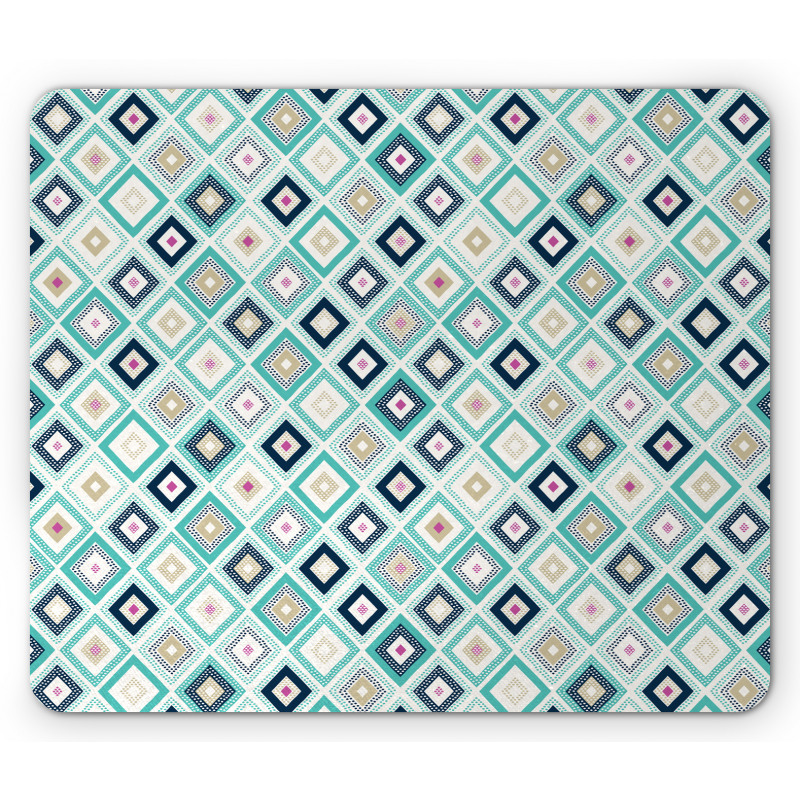 Dots Rhombus Diamond Mouse Pad