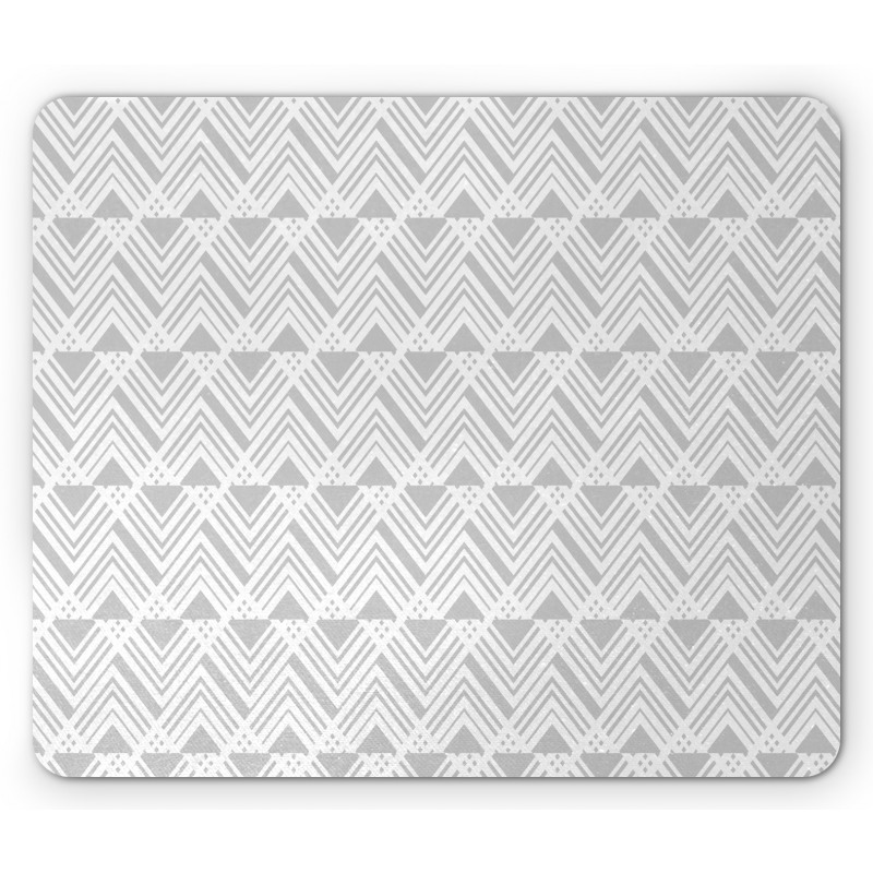 Modern Neutral Triangles Mouse Pad