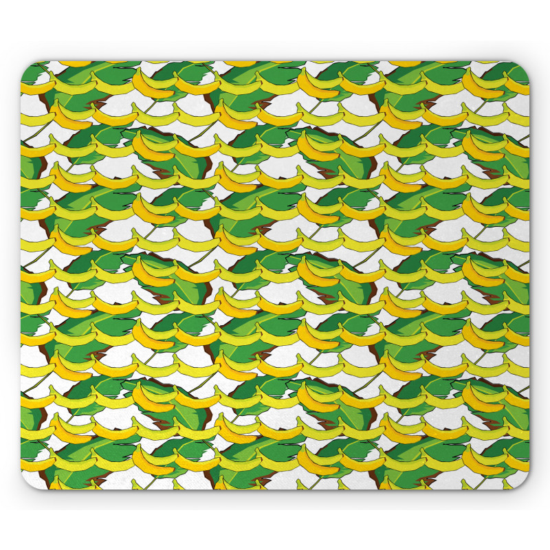 Tropical Fruit and Leaves Mouse Pad