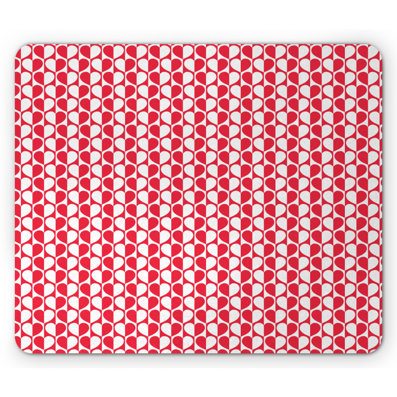 Monochrome Heart Mouse Pad