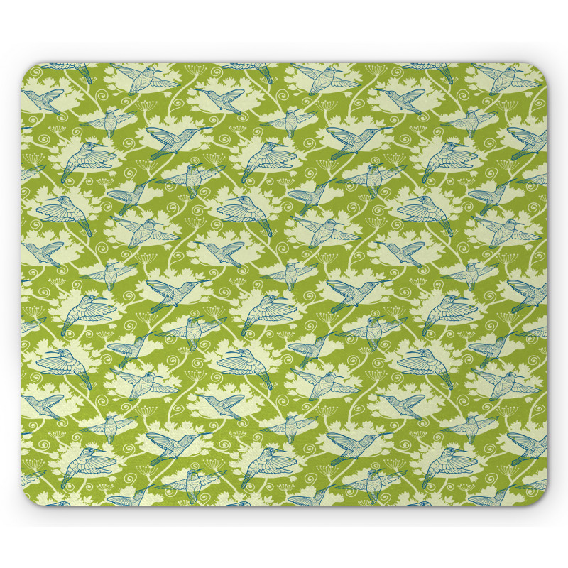 Garden Hummingbird Mouse Pad