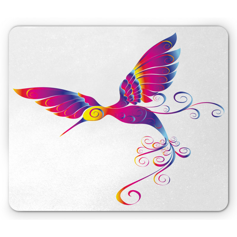 Feather Hummingbird Mouse Pad