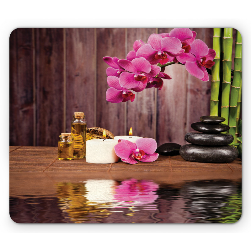 Spa Relax Candle Blossom Mouse Pad