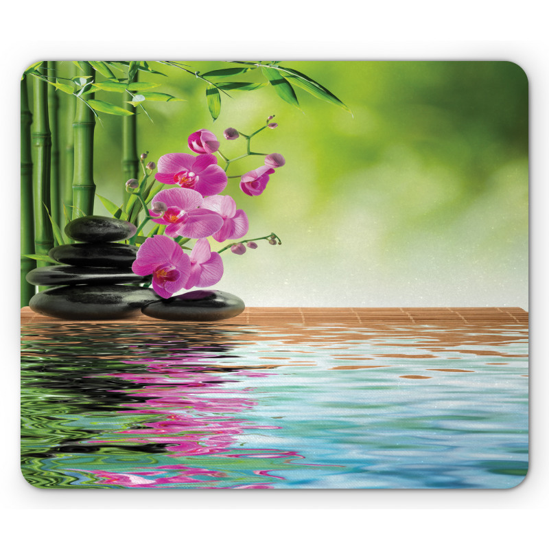 Tropic Orchid Flower Mouse Pad