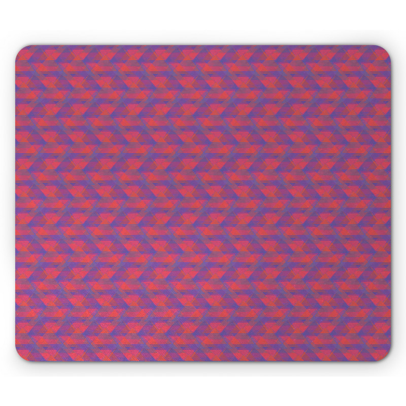 Sketchy Geometric Triangles Mouse Pad