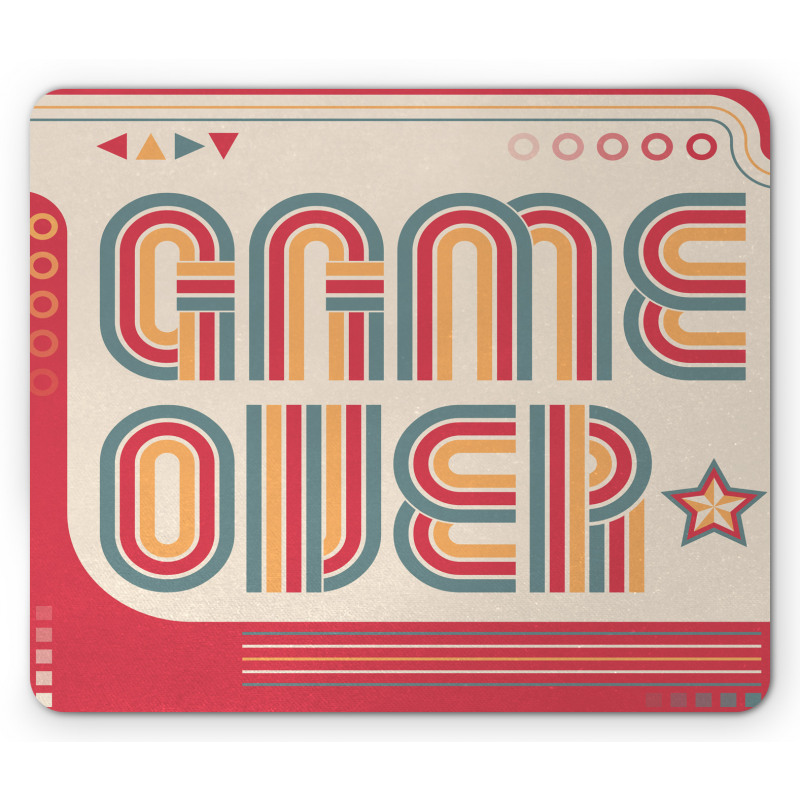 Vintage Game over Screen Mouse Pad