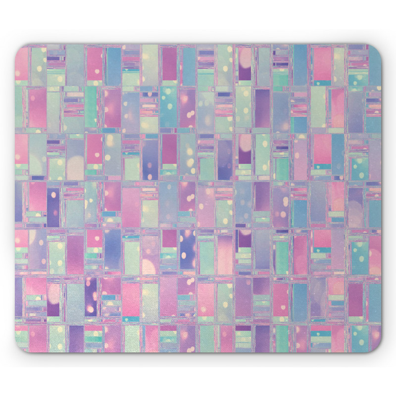 Pastel Tone Abstract Squares Mouse Pad