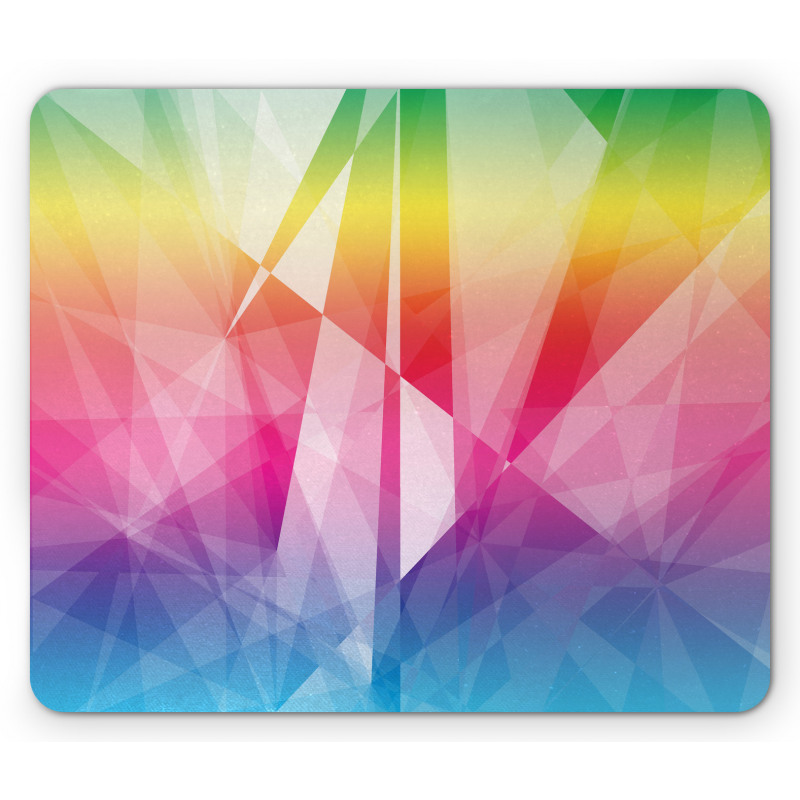 Mosaic Rainbow Geometric Art Mouse Pad