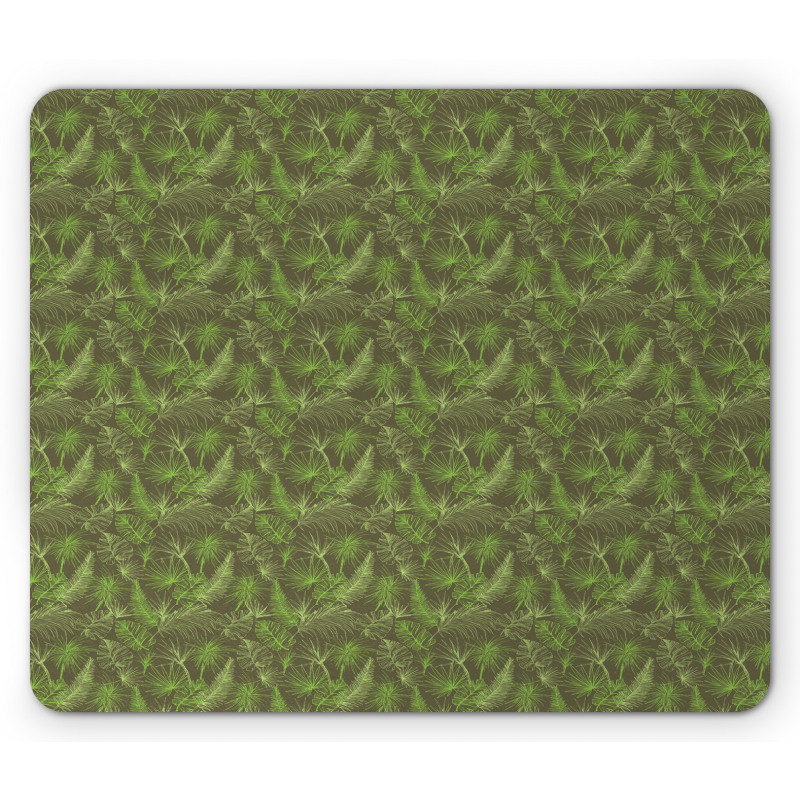 Palm Trees Leaves Mouse Pad