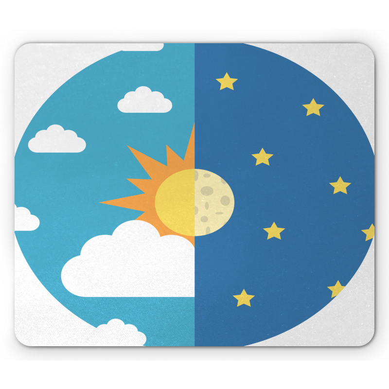 Day and Night Cartoon Mouse Pad