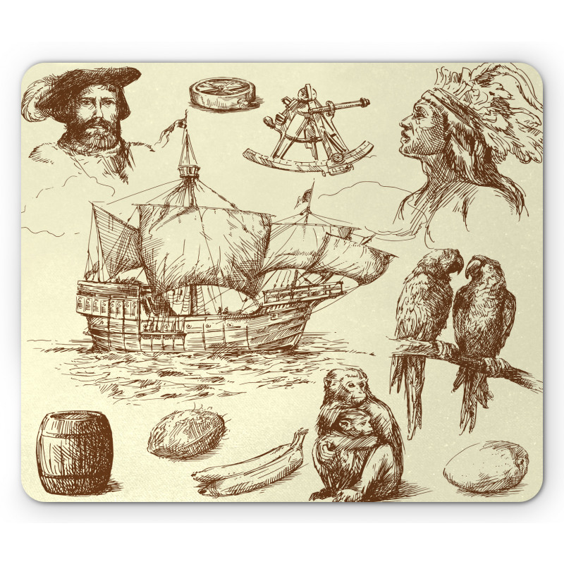 Old Merchant Ship Mouse Pad