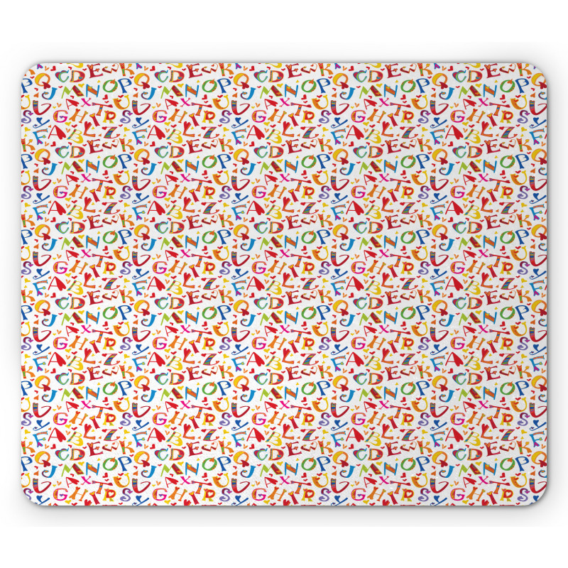 Whimsical Lettering Layout Mouse Pad