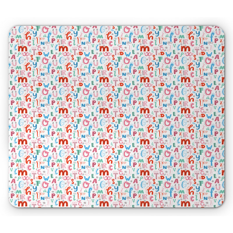 Colorful Whimsical Doodle Mouse Pad