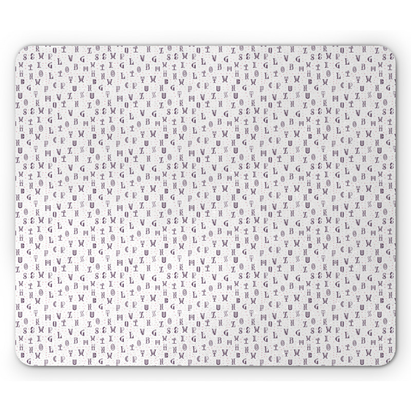 Ornate Typography Mouse Pad