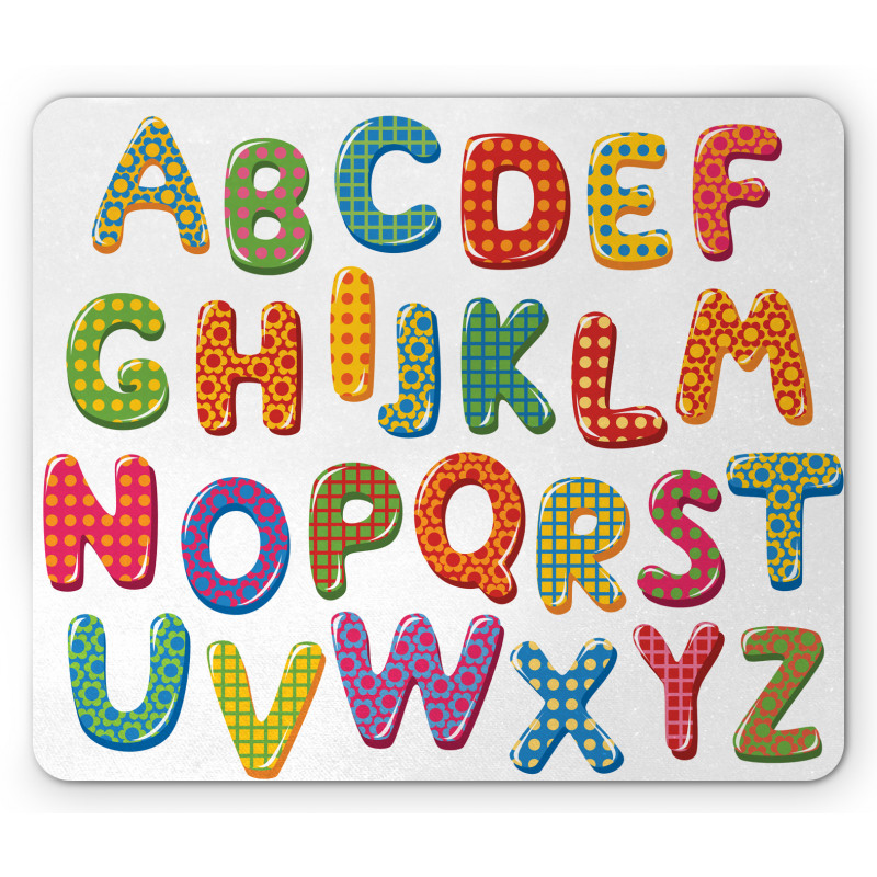 Funny Lettering Pattern Mouse Pad