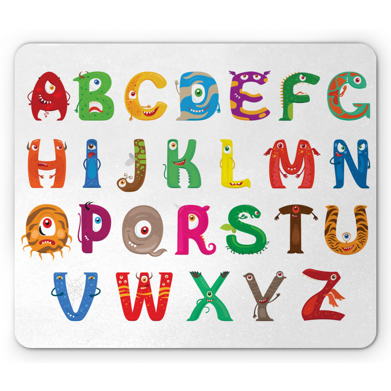 Childish Monster Letters Mouse Pad