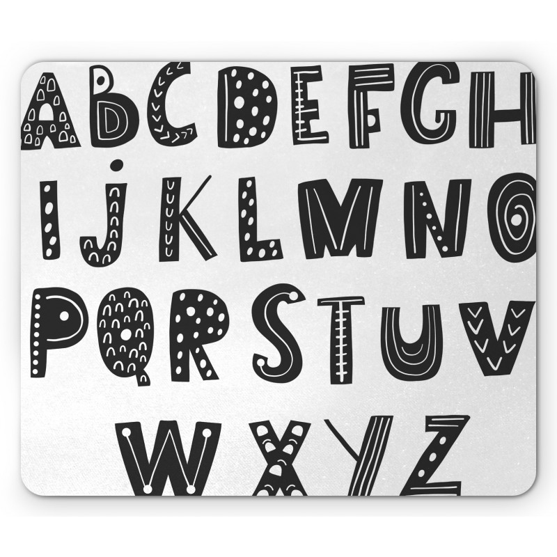 Abstract Modern Letters Mouse Pad