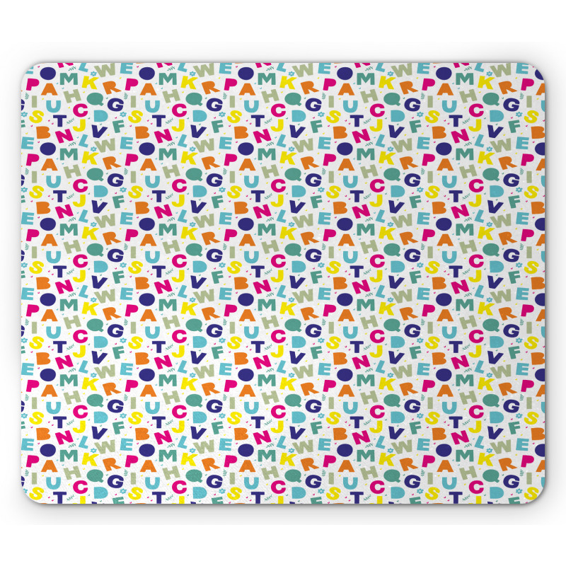 Simple Colorful Letters Mouse Pad