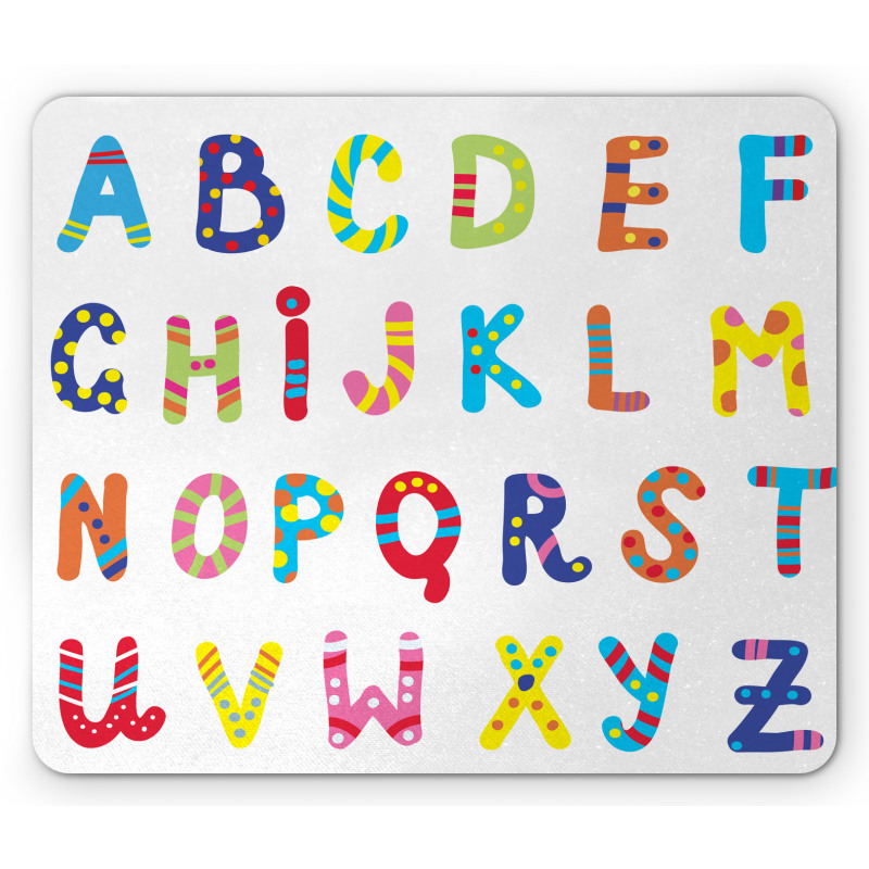 Funny Colorful Letters Mouse Pad