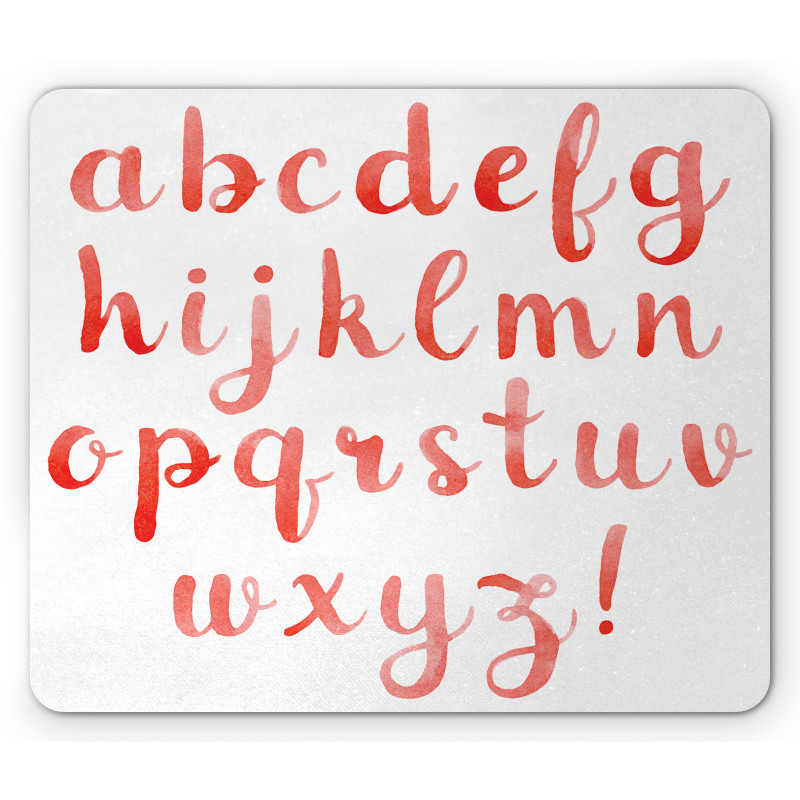 Watercolor Warm Letters Mouse Pad