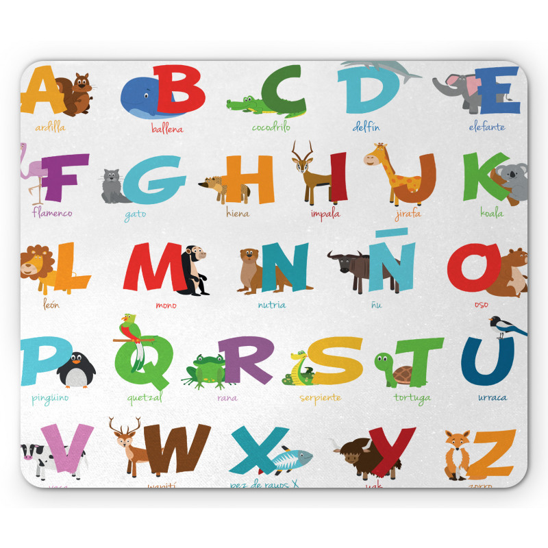 ABC Letters for Animals Mouse Pad