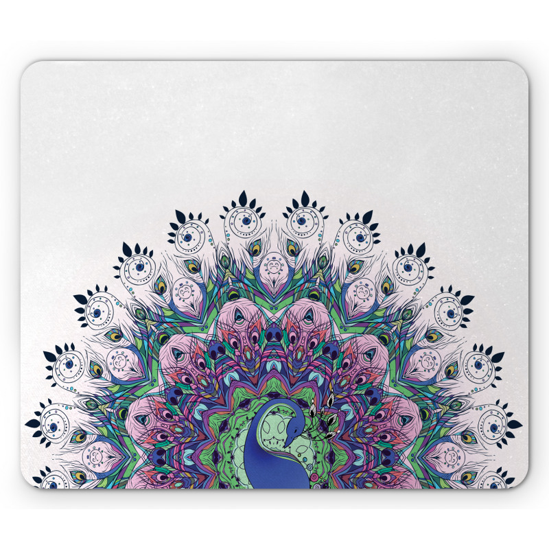 Exotic Wild Peacock Mouse Pad