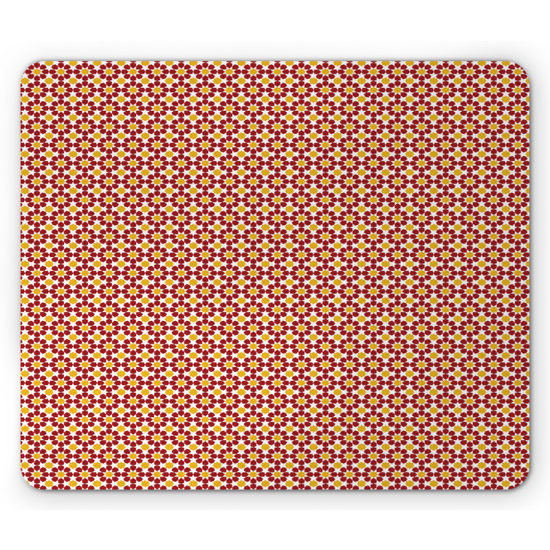 Floral Starry Motif Mouse Pad