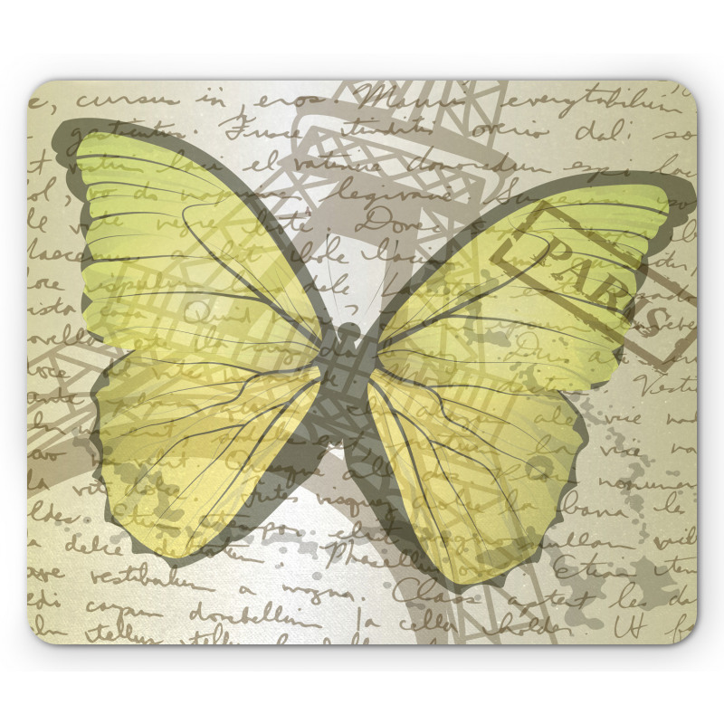 Writing and Butterfly Mouse Pad