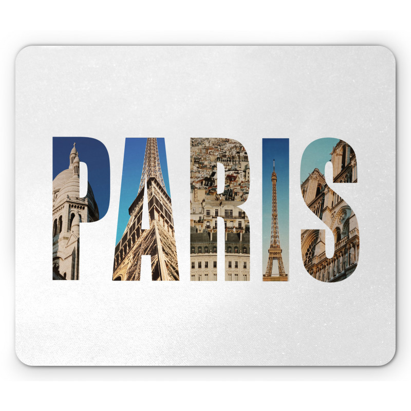 Modern Collage Wording Mouse Pad