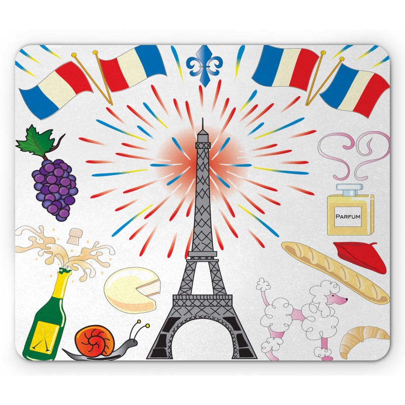 Parisian Party Items Mouse Pad