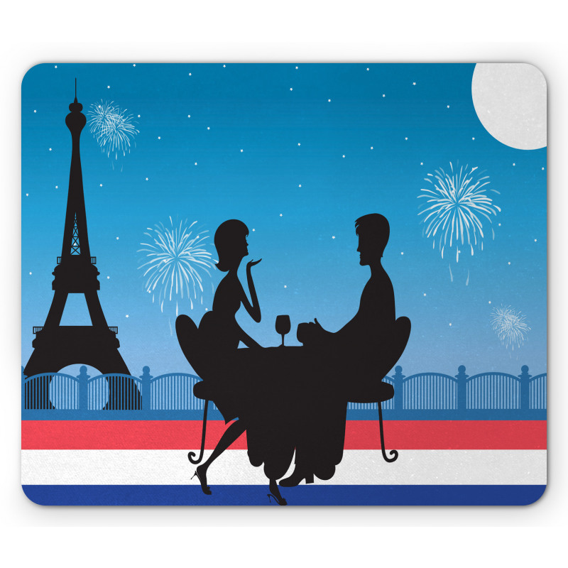 Couple Having Wine Mouse Pad