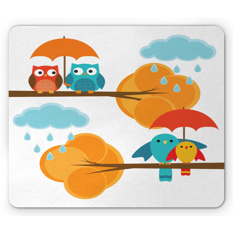 Autumn Cloud Bird Cartoon Mouse Pad