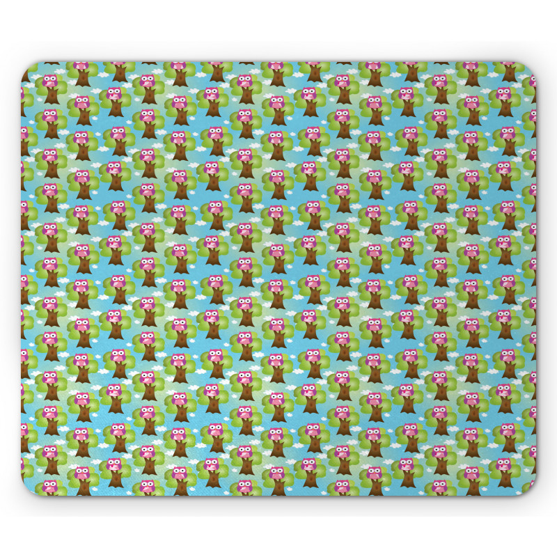 Modern Cartoon of Birds Mouse Pad