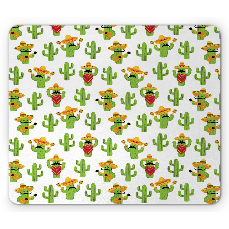 Cactus Characters Fun Mouse Pad