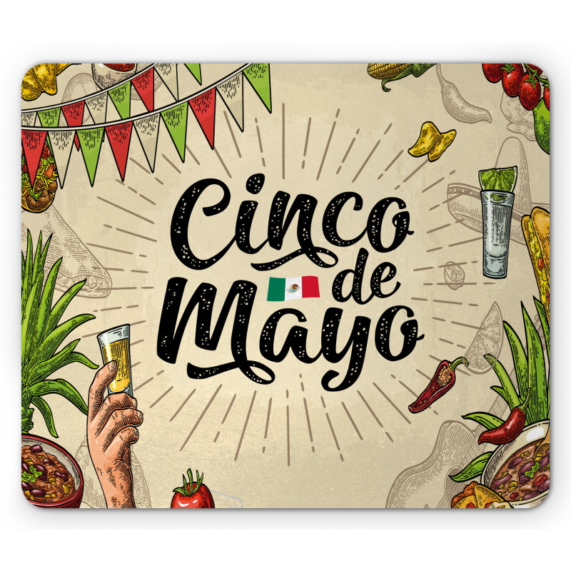 Mexican Food Drink Mouse Pad