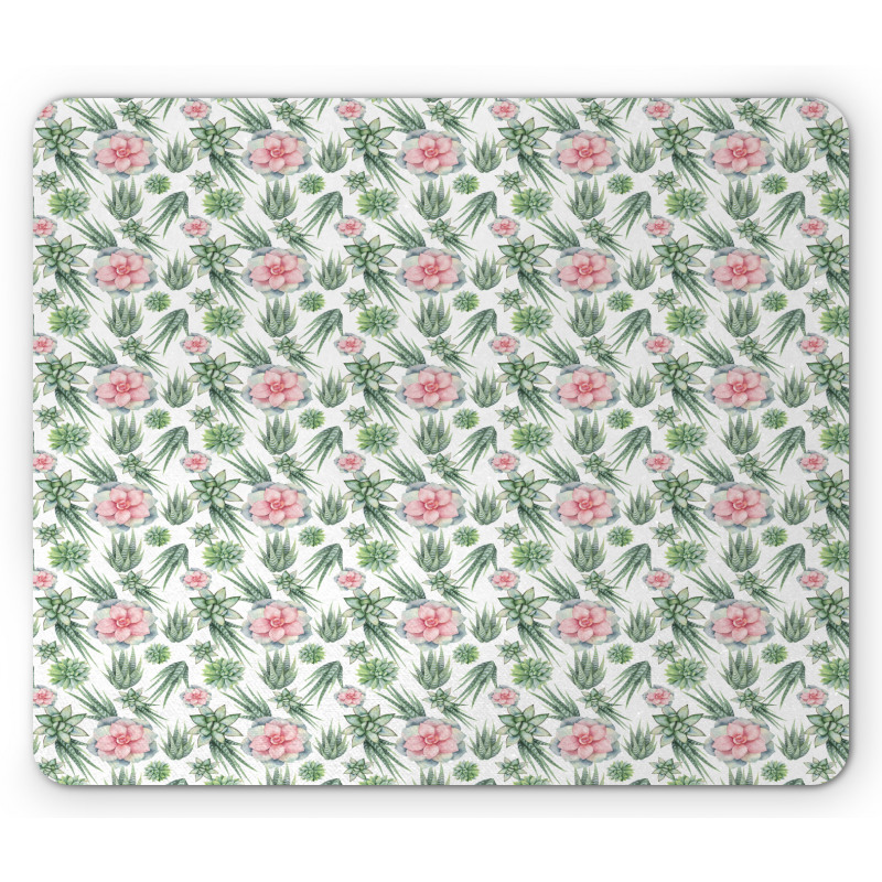 Cactus and Flowers Mouse Pad