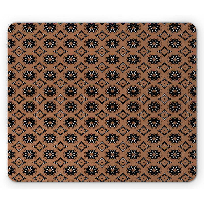 Geometric Floral Folk Mouse Pad