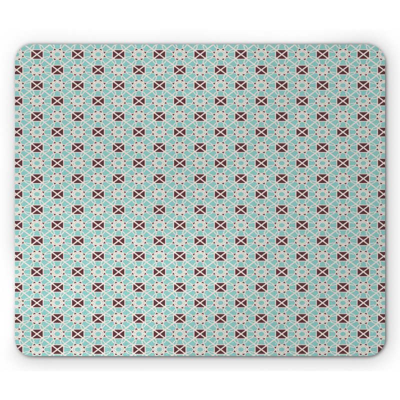 Floral Tile Like Motif Mouse Pad