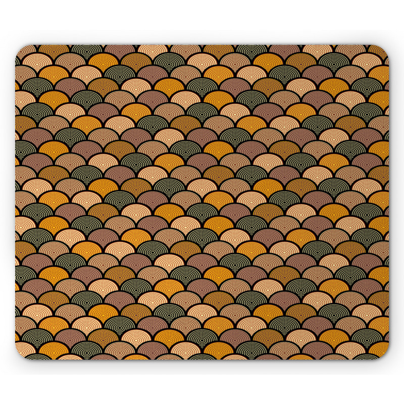 Rounds in Earth Tones Mouse Pad