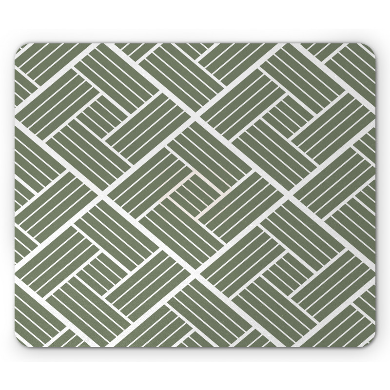 Striped Rectangular Squares Mouse Pad