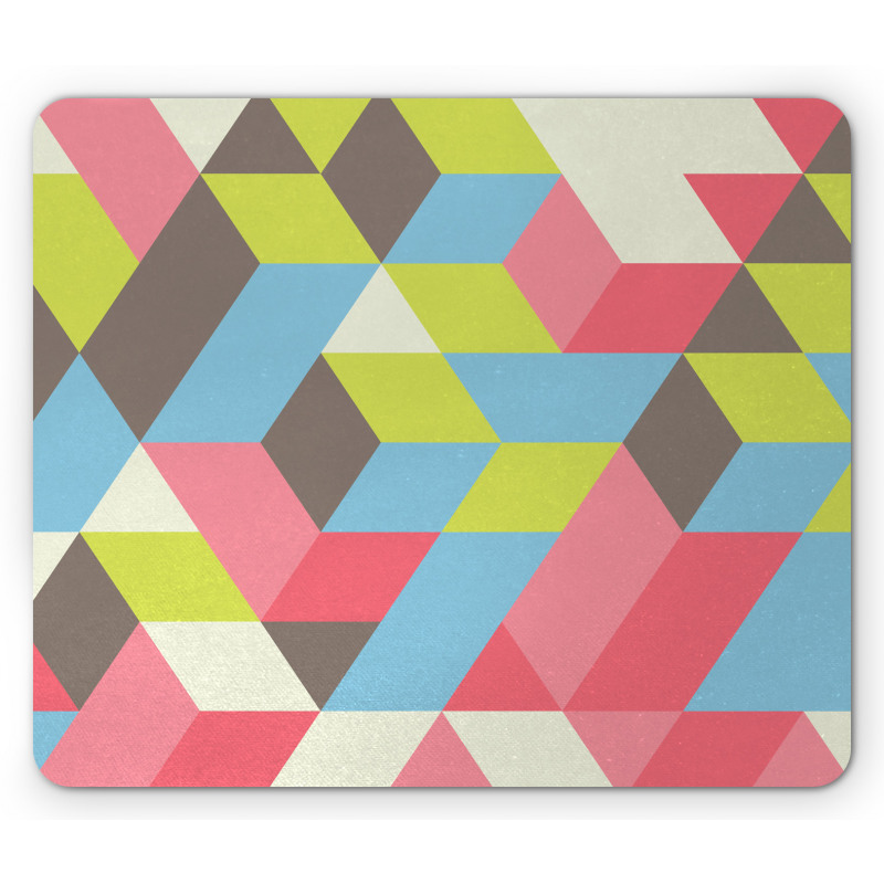 Colorful Polygonal Pattern Mouse Pad