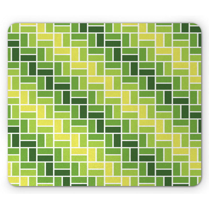 Diagonal Greenish Geometry Mouse Pad